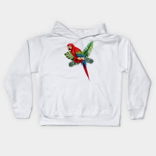 Parrot Floral Tropical Kids Hoodie